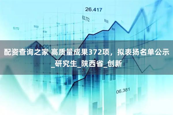 配资查询之家 高质量成果372项，拟表扬名单公示_研究生_陕西省_创新